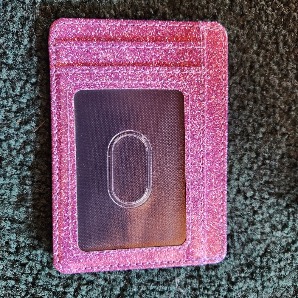Glitter print, soft plastic, small wallet